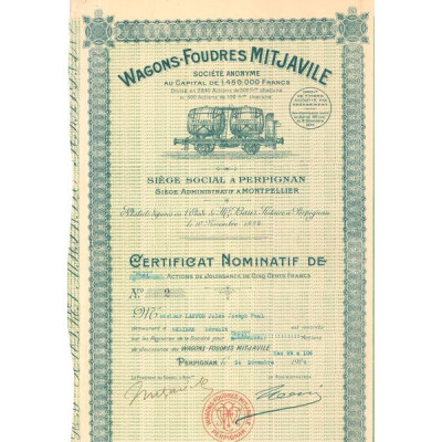 Wagons-Foudres Mitjaville (Certif nomin)