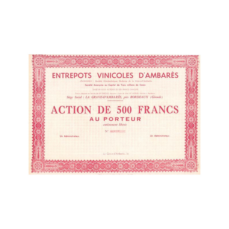 Entrepots Vinicoles d'Ambarès (Blanquette)(Act 500 F)