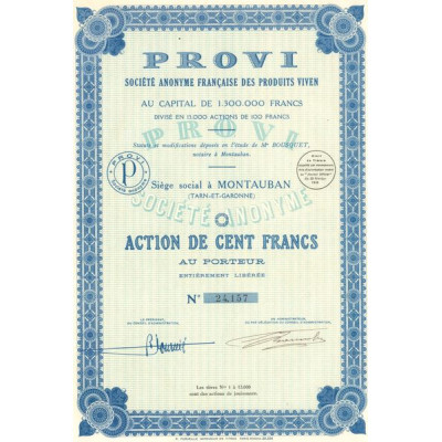 Provi S.A. Française des Produits Viven (Act 100 F)