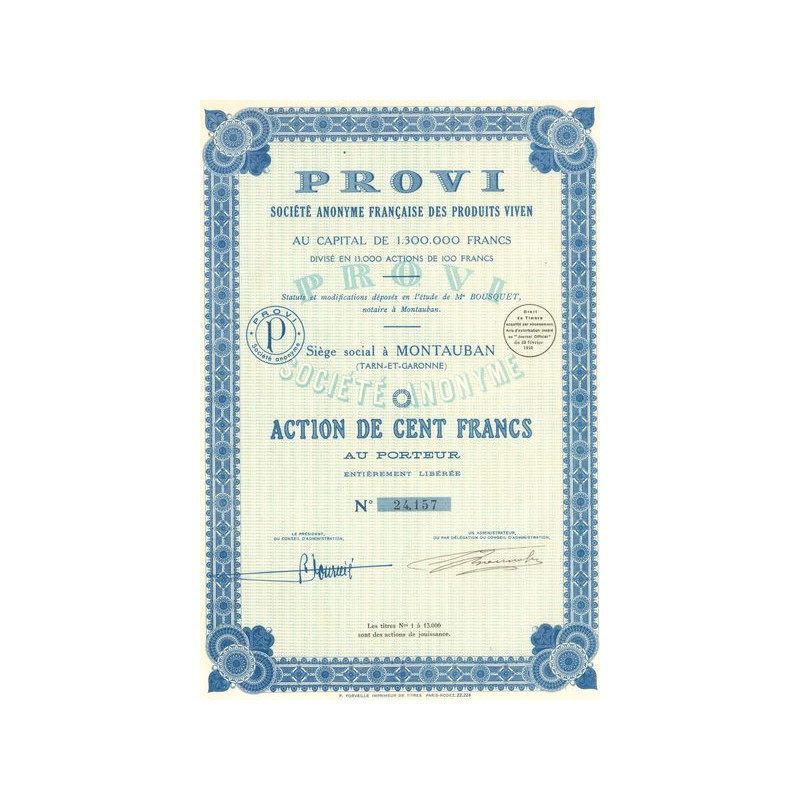 Provi S.A. Française des Produits Viven (Act 100 F)