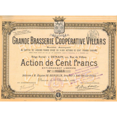 Grande Brasserie Coopérative Villars (Act 100 F)