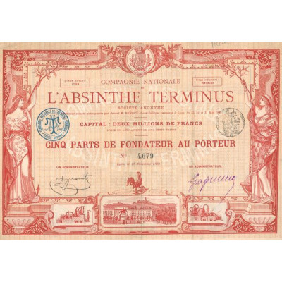 Cie Nationale de l'Absinthe Terminus (Titre 05 PF)