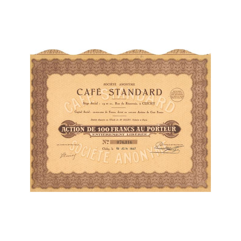 S.A. Café Standard (Act 100 F)