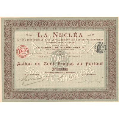 La Nucléa - Sté Industrielle pour le Traitement des Farines Alimentaires (Procédés Paris & Large)(Act 100 F)