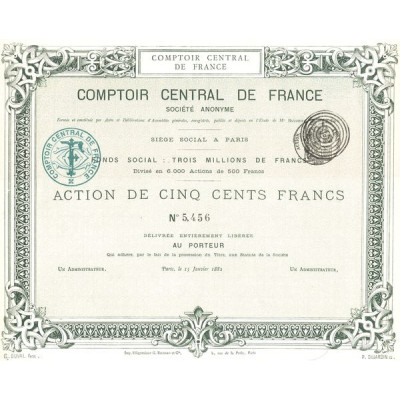 Comptoir Central de France (Act 500 F)