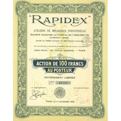"Rapidex" Ateliers de Mécanique Industrielle (Act 100 F)