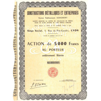 Constructions Métalliques et Entreprises - Anciens Ets Derobert (Act 5000 F)