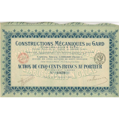 Constructions Mécaniques du Gard (Ets N.Gazal) (Act 500 F)