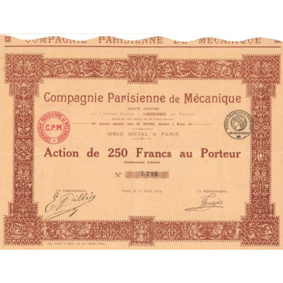 Cie Parisienne de Mécanique (Act 250 F)
