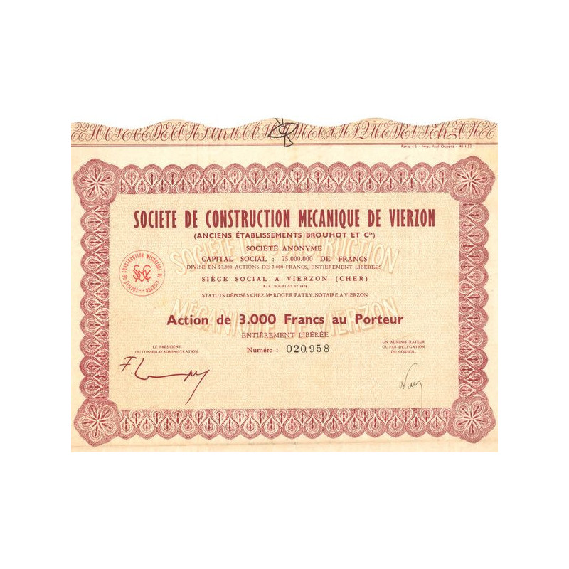 Sté de Construction Mécanique de Vierzon (Act 3000 F)