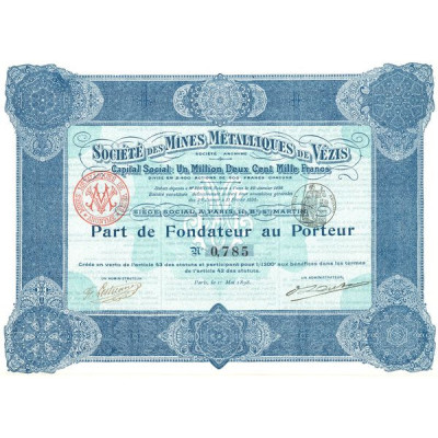 Sté des Mines Métalliques de Vézis (PF)