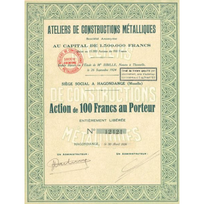 Ateliers de Constructions Métalliques (Act 100 F)