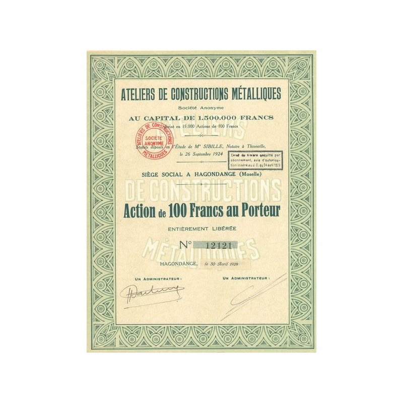 Ateliers de Constructions Métalliques (Act 100 F)