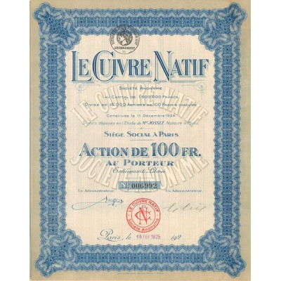 Le Cuivre Natif (Act 100 F)