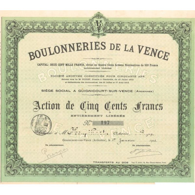 Boulonneries de la Venge (Act 500 F)