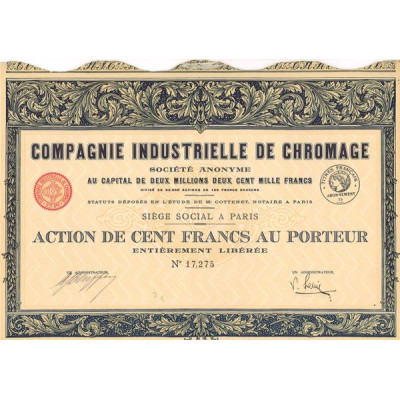 Compagnie Industrielle de Chromage (Act 100 F)