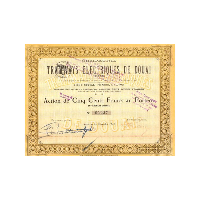 Cie Tramways Electriques de Douai (Act 500 F)