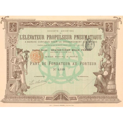 S.A. de L'Elevateur Propulseur Pneumatique à Marche continue pour le Déchargement des Grains (PF)