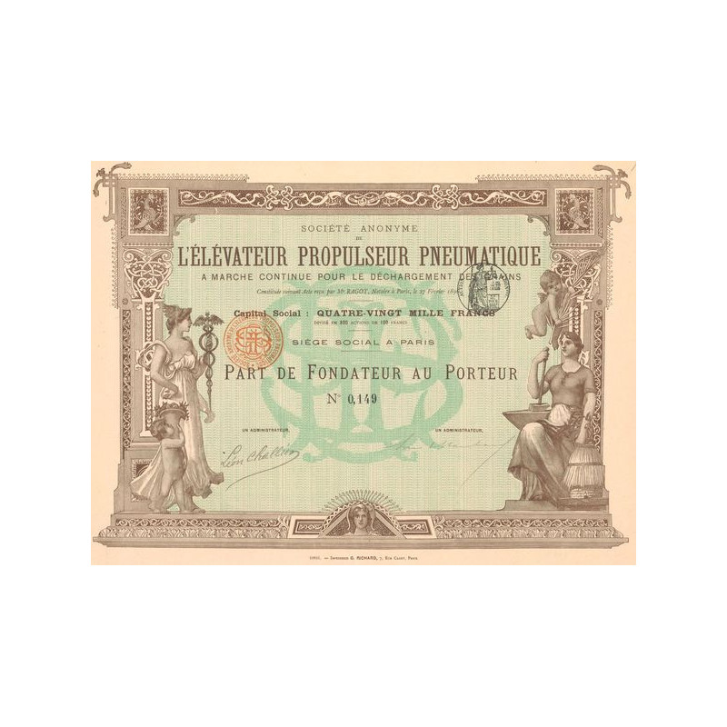S.A. de L'Elevateur Propulseur Pneumatique à Marche continue pour le Déchargement des Grains (PF)