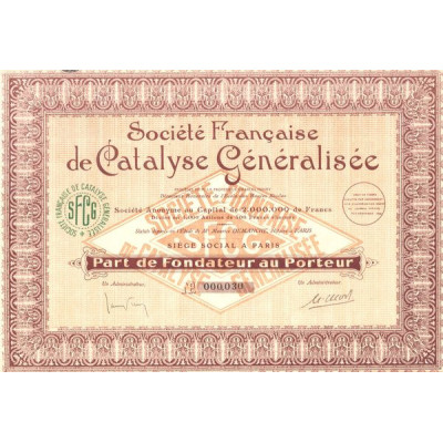 Sté Française de Catalyse Généralisée (PF)