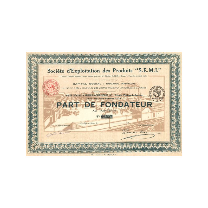 Sté d'Exploitation des Produits "S.E.M.I." (PF)
