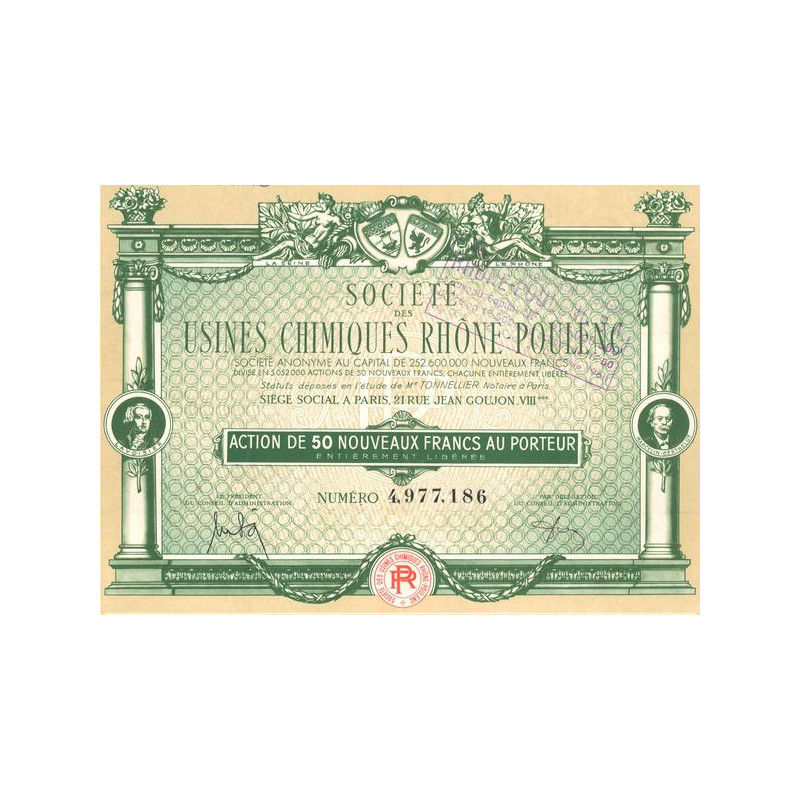 Sté des Usines Chimiques Rhône-Poulenc (Act 50 NF)
