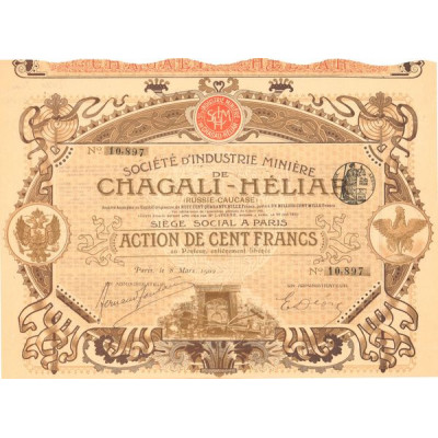 Sté d'Industrie Minière de Chagali-Héliar (Russie-Caucase) (Act 100 F)