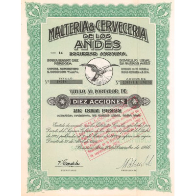 Malteria & Cerveceria de los Andes (10 Act 10 Pesos)