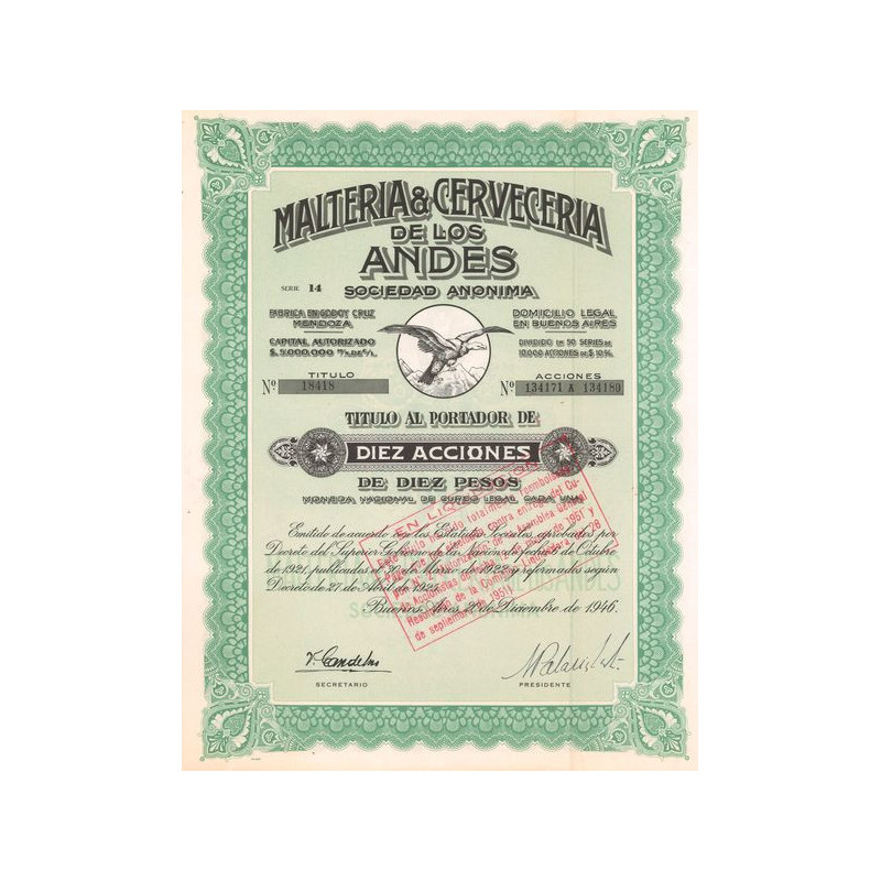 Malteria & Cerveceria de los Andes (10 Act 10 Pesos)