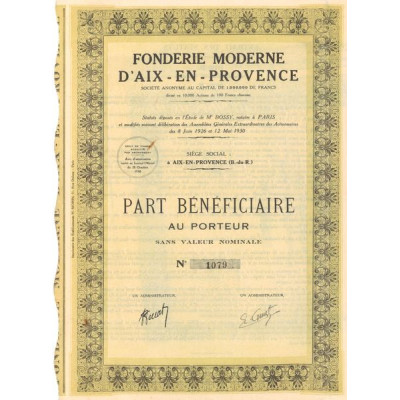 Fonderie Moderne d'Aix-en-Provence (PB)