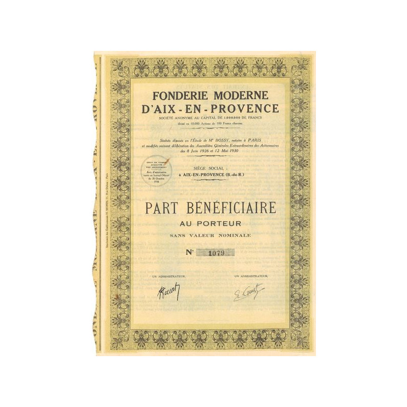 Fonderie Moderne d'Aix-en-Provence (PB)