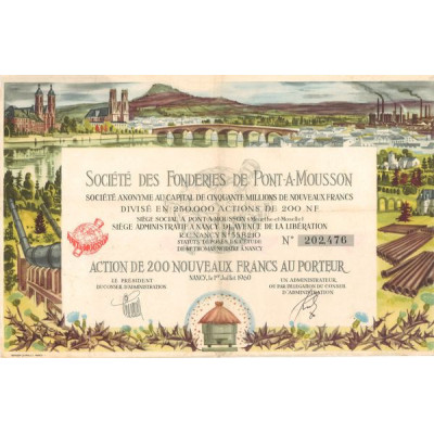 Sté des Fonderies de Pont-à-Mousson (Act 200 NF)