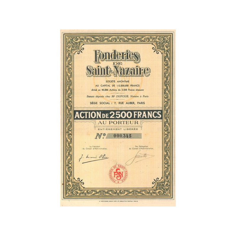Fonderies de Saint-Nazaire (Act 2500 F)