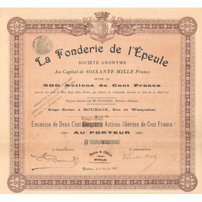 La Fonderie de l'Epeule (Act 100 F)