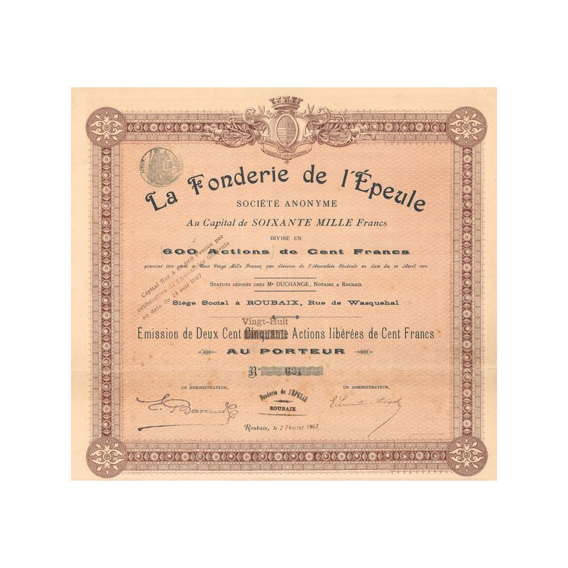 La Fonderie de l'Epeule (Act 100 F)