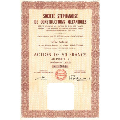 Sté Stéphanoise de Constructions Mécaniques (Act 50 F)