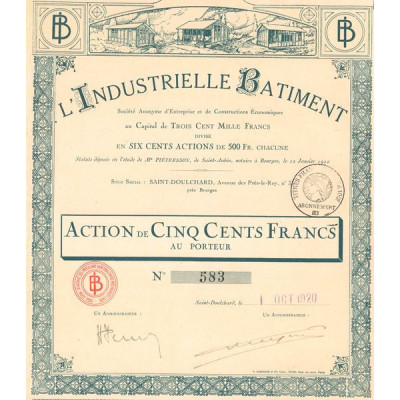 L'Industrielle Bâtiment (Act 500 F)