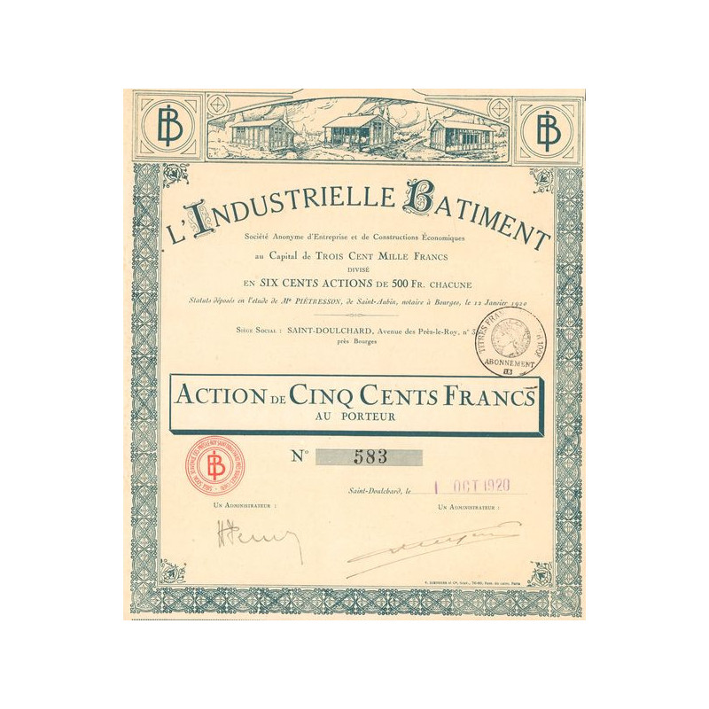 L'Industrielle Bâtiment (Act 500 F)