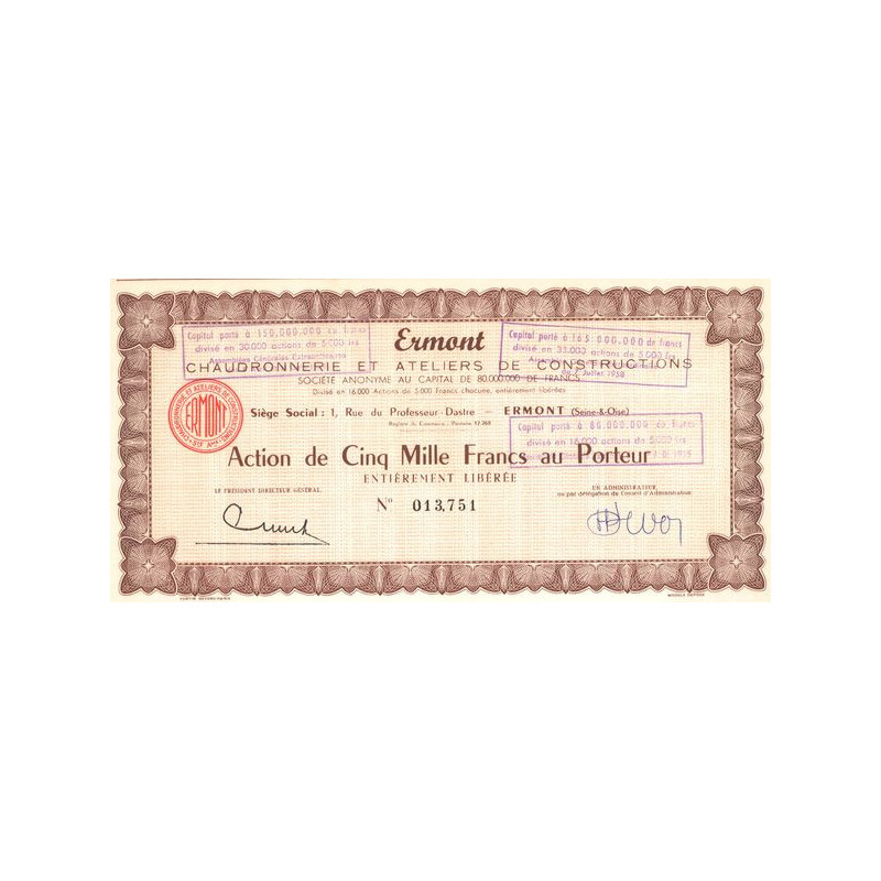 Ermont Chaudronnerie et Ateliers de Constructions (Act 5000 F)