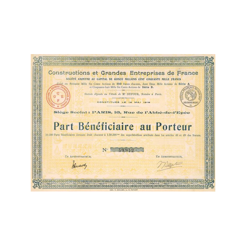 Constructions et Grandes Entreprises de France (PB)