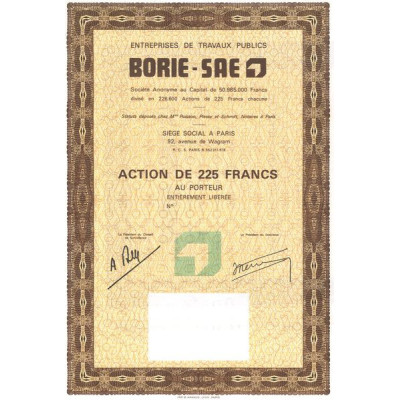 Entreprises de Travaux Publics - Borie SAE (Blanquette)(Act 225 F)