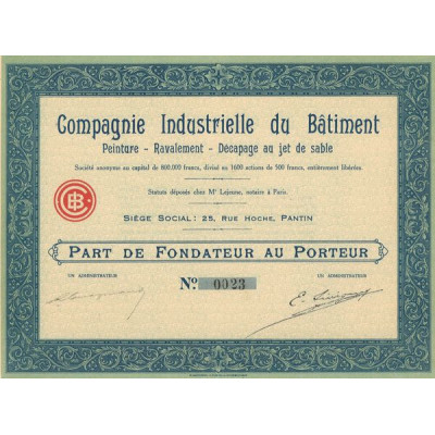 Cie Industrielle du Bâtiment - Peinture - Ravalement - Décapage au Jet de Sable (PF)