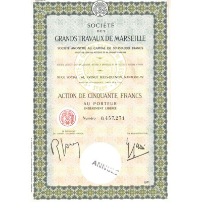 Sté des Grands Travaux de Marseille (Act 50 F)