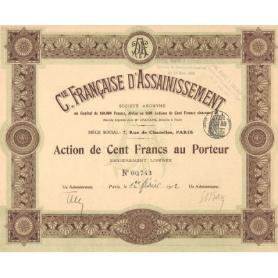 Cie Française d'Assainissement (Act 100 F)