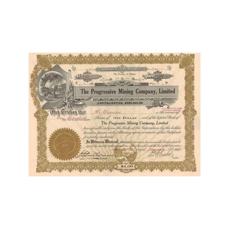 The Progressive Mining Cy Ltd (Titre 01 Act 1$)