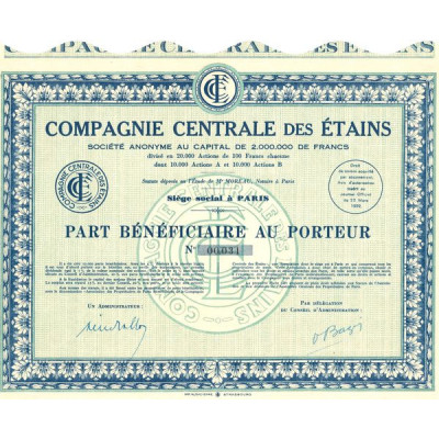 Cie Centrale des Etains (PB)