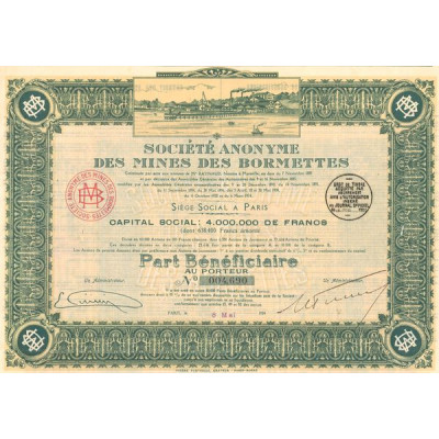 Société Anonyme des Mines des Bormettes (PB)