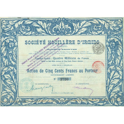 Sté Houillère d'Irmino (Donetz) - (Act 500 F)