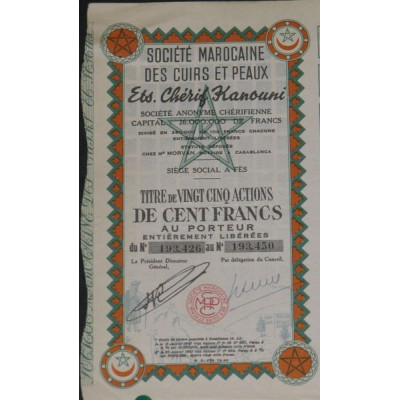 Sté Marocaine des Cuirs et Peaux - Ets Chérif Kanouni