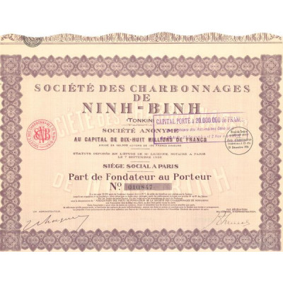 Sté des Charbonnages de Ninh-Binh (PF)